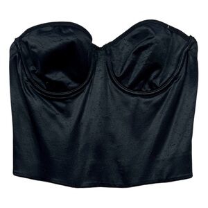 Vintage Satin Bustier Corset Crop Top